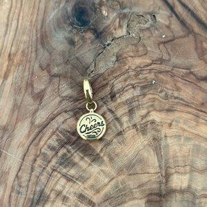 Spartina 449 Gold 'Cheers' Charm for Keychains Bracelets Necklaces Handbags